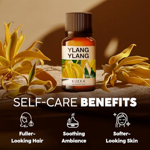 Image of 100% Pure Ylang Ylang Oil - 0.34 Fl Oz Ylang Ylang Essential Oil for Hair, Skin, Diffuser, Aromatherapy & DIY Soap Making Scent