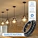 9 Pack Lamp Shade Rings - 3 Styles 2 Sizes (outer diameter 34mm 39mm 50mm) Black E26/E27 Socket Rings for Lamps, Threaded Reducers for Hanging Light Socket Shade Ring - 1-3/8