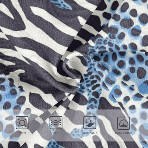 Wusikd Zebra Stripes Boys' Underwear Cotton Blue Leopard Spots Boys Briefs Soft Toddler Underwear 2T3