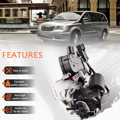 Image of Rear Left Sliding Door Lock Latch Actuator Compatible with 2008-2016 Chrysler Town & Country, 2008-2020 Dodge Grand Caravan, 2012-2015 Ram C /V Replaces 5020769AB 5020769AC 68030379AC