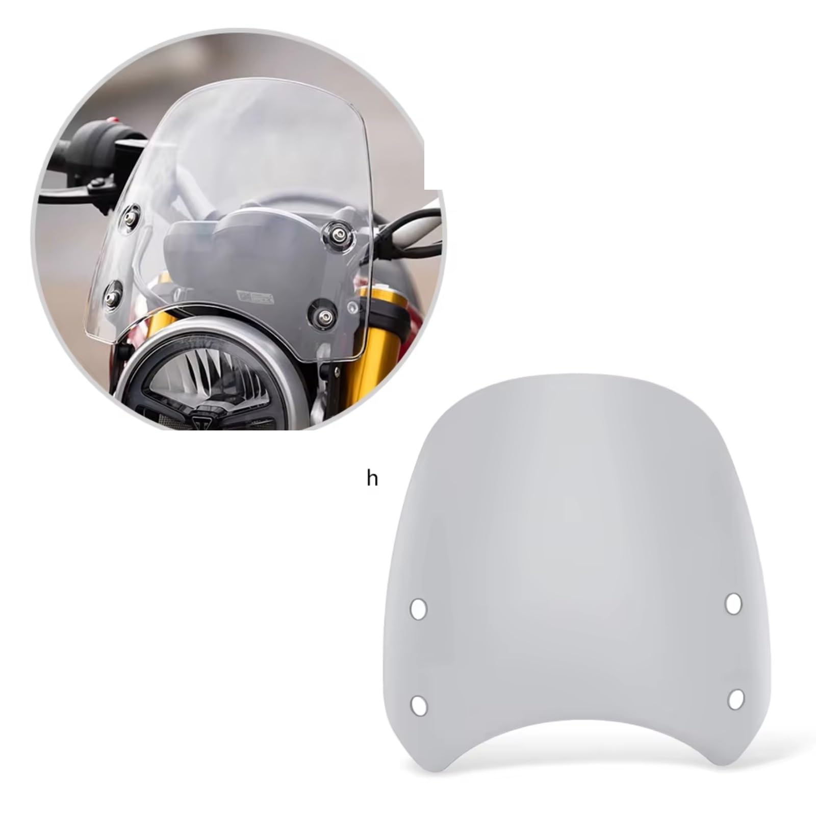 Compatible Avec Scrambler 400X Spoiler Pare-brise Avant Pour Moto — Déflecteur De Vent Et Support Fixation