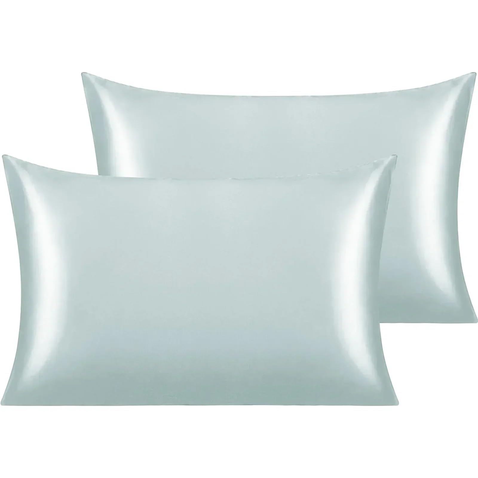 LYXYGMV Stain Pillowcase For Hair Skin Breathable Pillow Covers for Bedrooms(Light Grey,51cmx66cm 2pcs)
