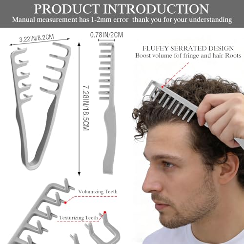 Peine texturizador volumizador con dientes anchos miniatura 2
