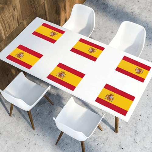 Sets de table drapeau espagnol lavables pour protéger et décorer la table - 8