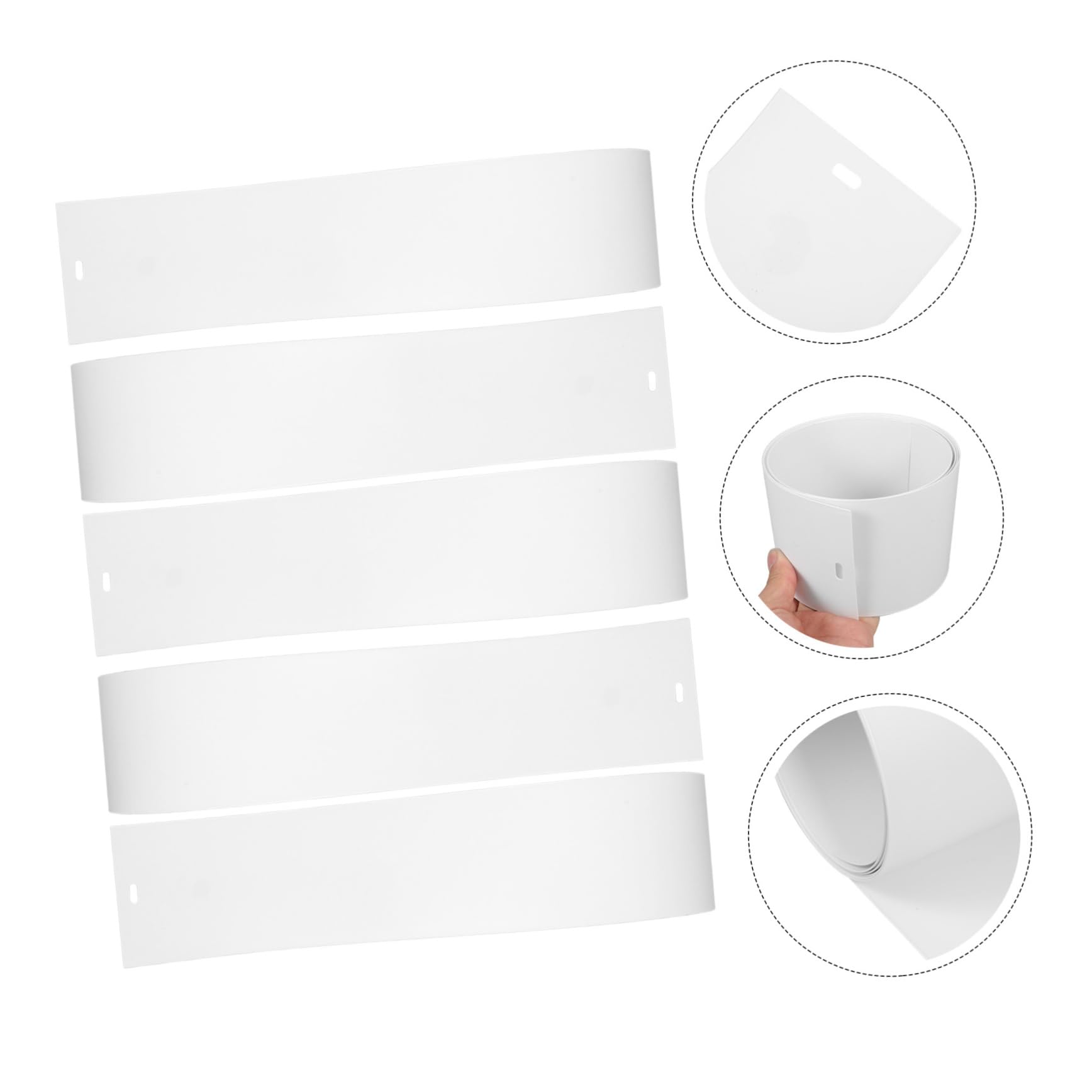 EXCEART 3 Set Lamelle Cieche Parti di Ricambio per Tende Verticali Esatto Finestra Persiane Verticale Pannello Linguette di Riparazione Cieche Verticali Sostituzione Bianca PVC 5 Pezzi*3
