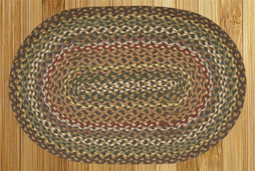 Fir-Ivory Jute Braided Rug