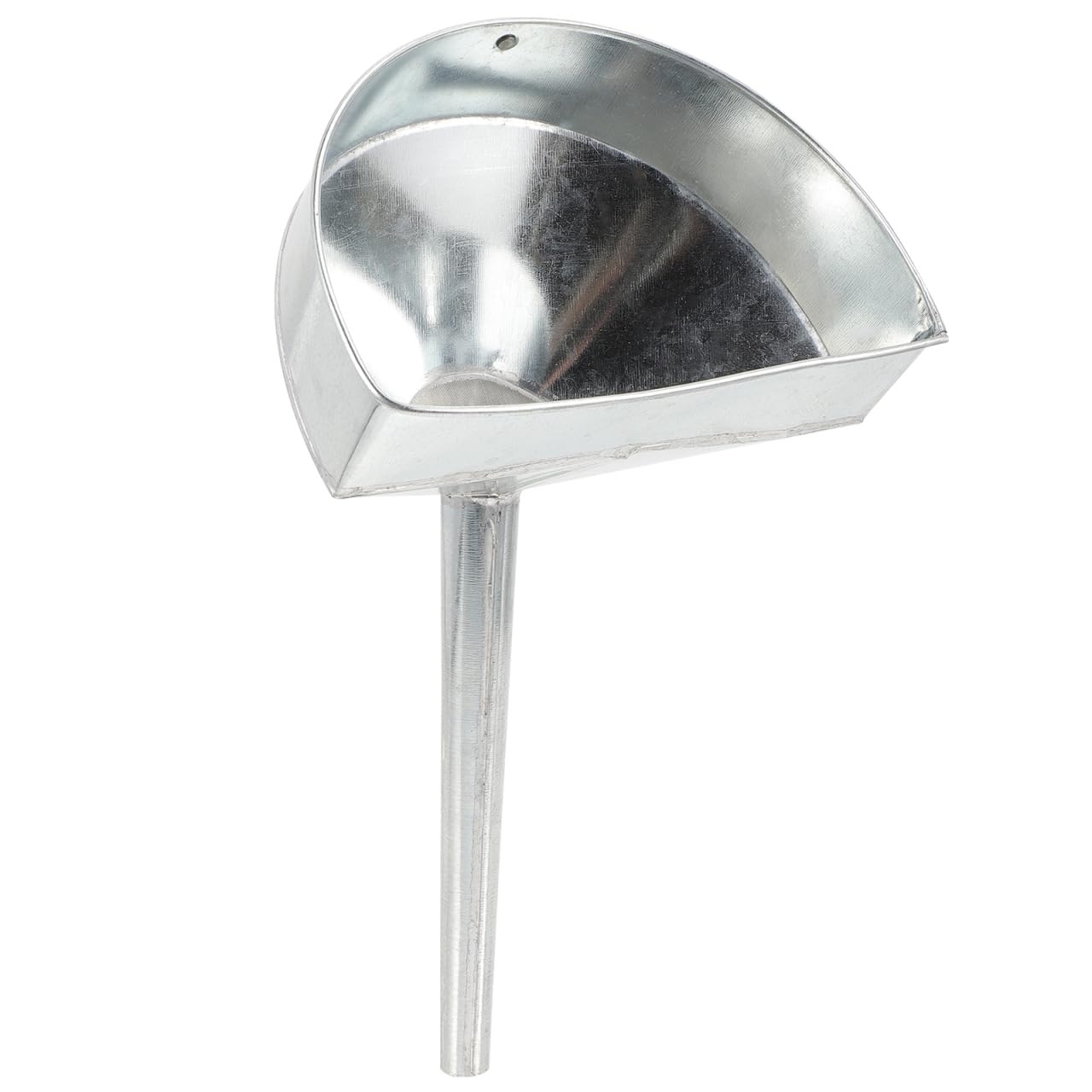 Metal Fuel Filler Gas Tank Funnel Car Screen Oblique Filling Funnel Automotive Accessories for Oil Liquid 20CM