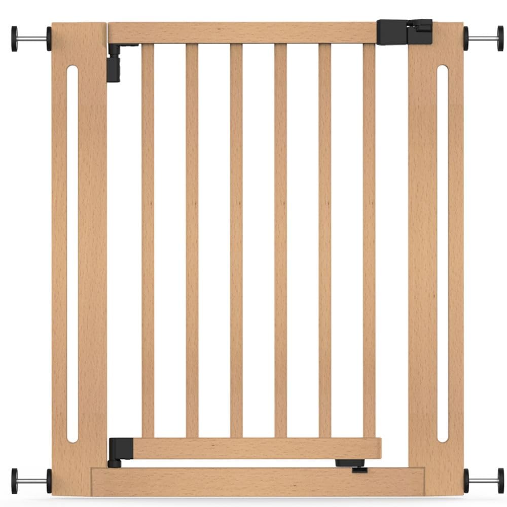B&Q -  Wooden Elegance GateNatural71Cm79CmPressure Fit Safety GateBaby Gate For Stairs And DoorsEasy Installation