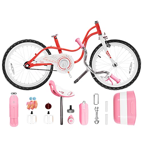 Image of Royalbaby Princess Girls Kids Bike 12 14 16 18 20 Inch Children Bicycle with Basket for Age 3-12 Years
