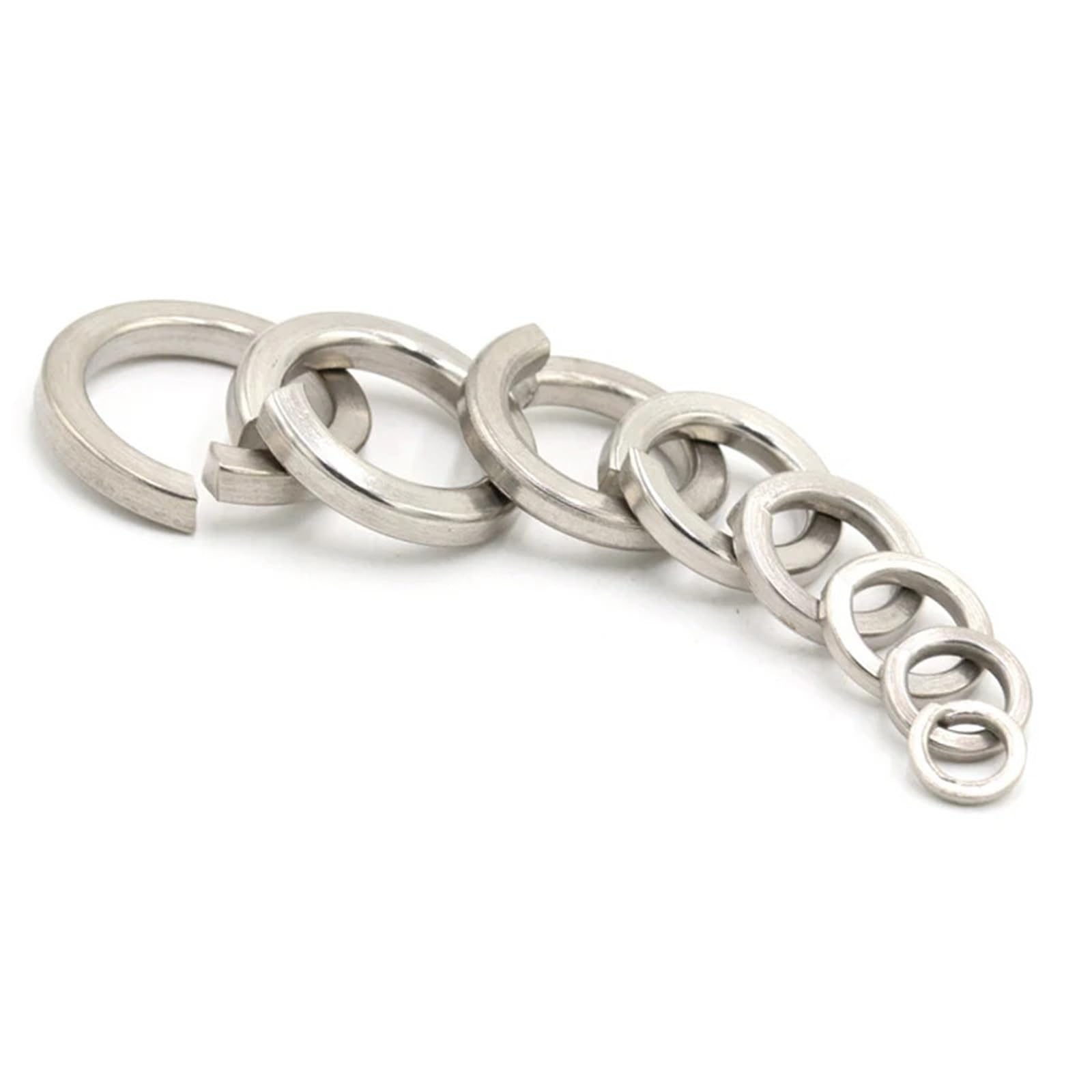 Arandelas Metalicas 10/50/ 100 Uds arandela de seguridad dividida con resorte junta elástica M1.6 M2 .5 M3 M4 M5 M6 M8 M10 M12 M16 M24 M27 M30 A2 acero inoxidable(M18,10Pcs)