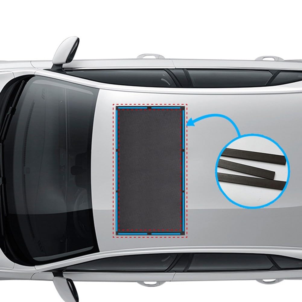 Rete parasole per tetto apribile per auto, rete traspirante, anti-insetti, copertura isolante termica per auto, camion, SUV, riduzione dell'abbagliamento, protezione per la privacy, 95 x