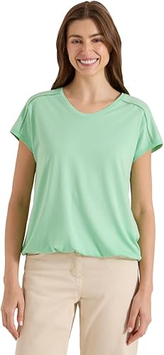 Cecil Camiseta con Cuello en V y Detalle de Encaje Juicy Lime S