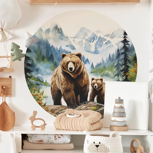Vinilos Decorativos Achang Familia Oso Acuarela para Pared miniatura 4