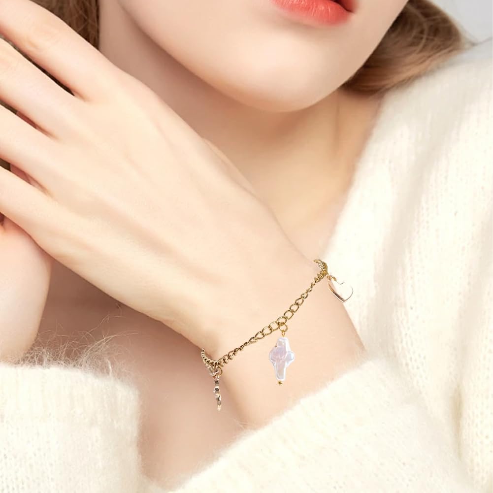 SUNNYCLUE 1 Box 10Pcs Pearl Cross Charm Easter Charms Bulk Natural Pearls White Crucifix Shape Small Pendants with Gold Brass Ball Ring for Jewelry Making Necklaces Earrings DIY Craft Accessories - Image 5