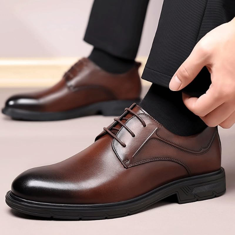 Men's Wingtip Dress Shoes(Brown,9.5)3