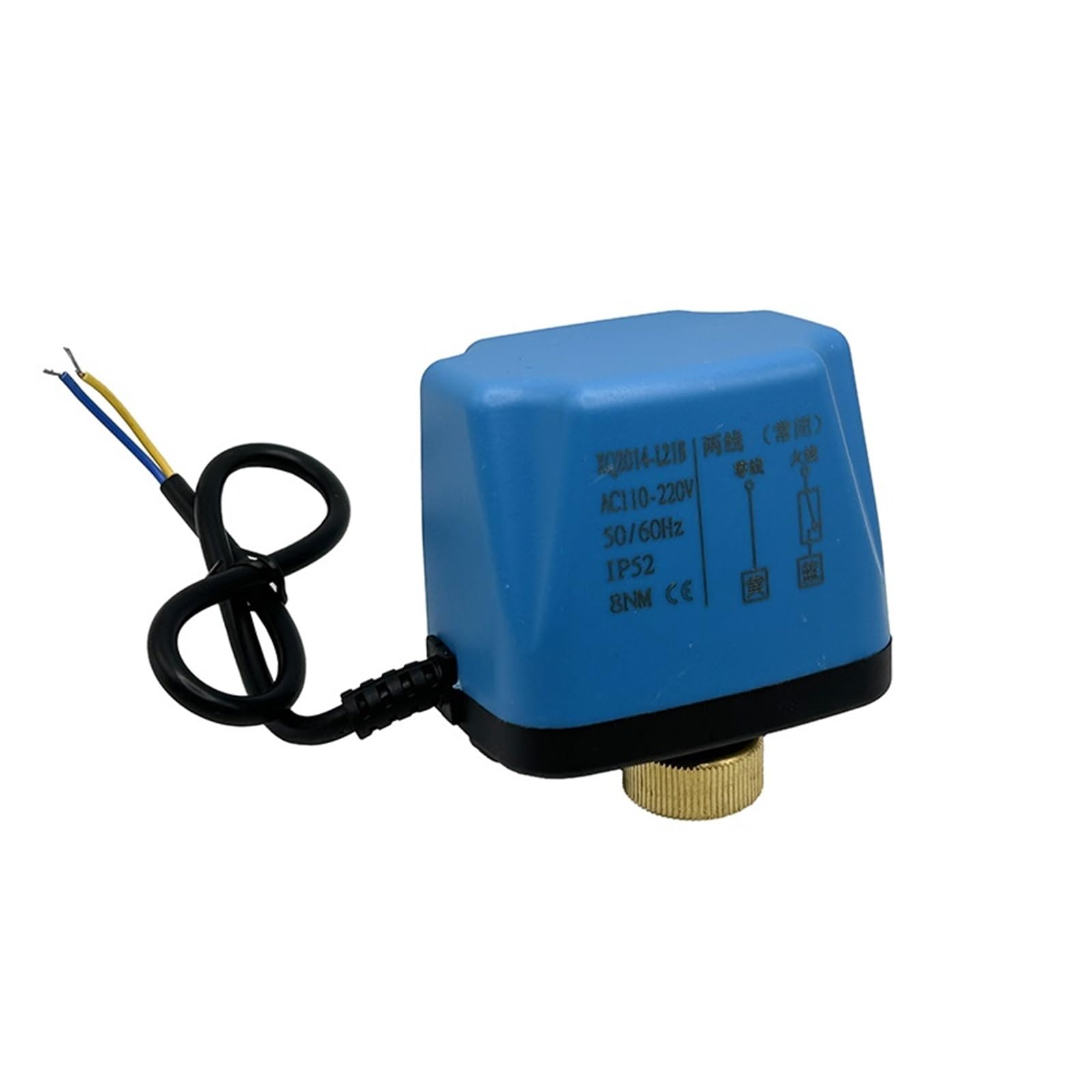 Elektryczny zawór kulowy 1 szt. DN15 DN20 DN25 DN32 DN40 DN50 Siłownik do zaworu kulowego z napędem dwużyłowym silnikiem elektrycznym(normalnie otwarty, 110 VAC)