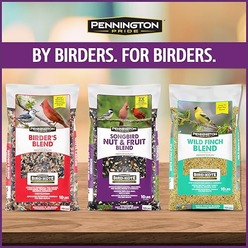 Image of Pennington Songbird Nut & Fruit Blend Wild Bird Seed for Outside Feeders | Songbird bird seed for outside feeders, advanced nutrition formula with real fruit, nut & seeds, birdseed for wild birds