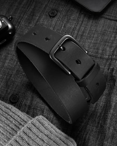 Image of CHAOREN Mens Belt - Mens Ratchet Belt Leather 1 3 /8 inch for Dress Pant - Micro Adjustable Belt Fit Everywhere