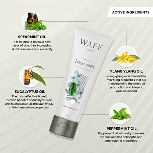 Image of WAFF Face Wash | Refreshing & cooling | Deep cleansing, soothing & hydrating | Reduces acne, controls oil & evens skin tone | Sulfate-free, paraben-free, vegan | Unisex & all skin types