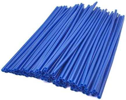 Miniatura 2 de 72pcs cubiertas de radios de motocicleta, para 450 250 XT225 XT600 TW200 KLR650 Motocross rueda radios piel (azul)