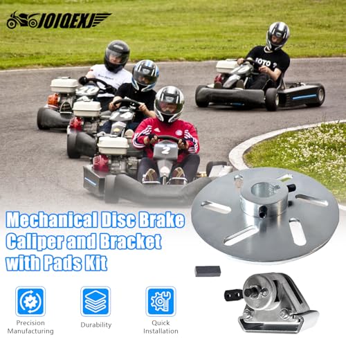 Image of Mechanical Disc Brake Caliper and Bracket with Pads Kit for Manco 9598 9597 Yerf-Dog Carter ASW Bristers Airheart MB-1 Predator 212cc 196cc gx160 Carter Drift Trike Rotor Go Kart