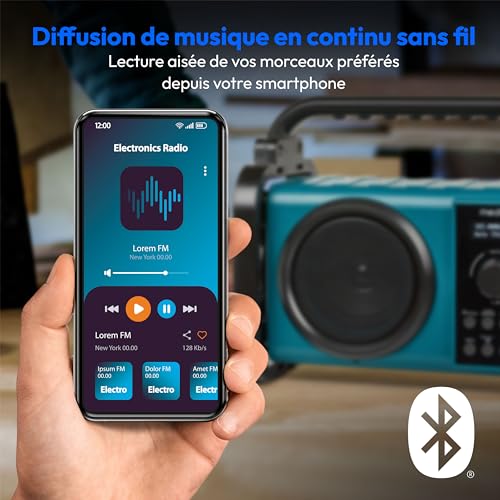 MEDION E66877 Radio de Chantier Dab+ (boîtier Robuste, étanche aux Projections d'eau (IP44), Bluetooth 5.0, Radio FM PLL, lumière de Travail LED, Fonctionnement sur Batterie et sur Secteur) Bleu – vue 5