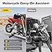 600LBS Motorcycle Carrier, Aluminum Hitch Carrier for Dirt Bikes with Ratchet Straps and Stabilizer, Left/Right Side, Heavy Duty Double Bracket for Car Shows, Motorcycle Stores, 4S Stores