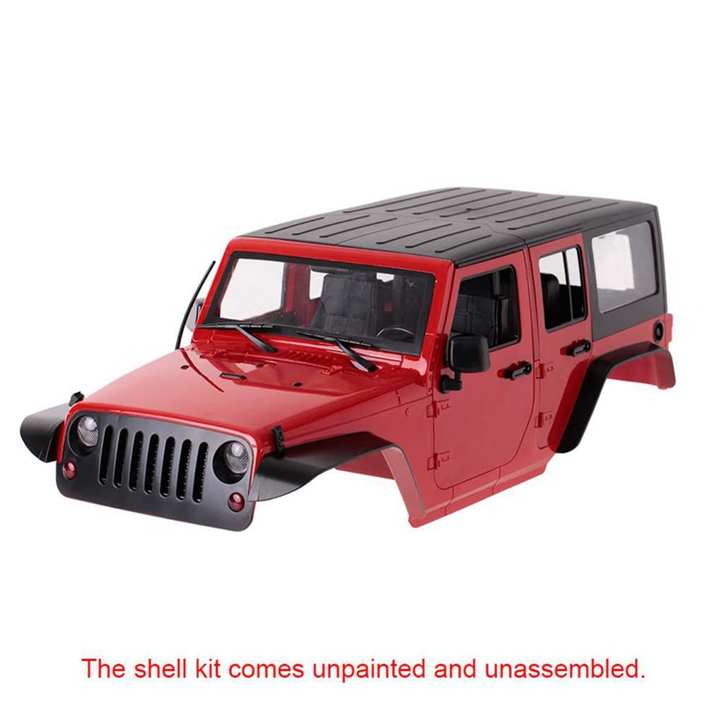 Zestaw powłoki samochodowej 313mm / 12.3inch Wózek rozstaw osi, niezmieniony dla zabawka pojazdu DIY dla 1/10 RC Crawler osiowy SCX11 SCX10 90046 90047 Jeep Wrangler, B