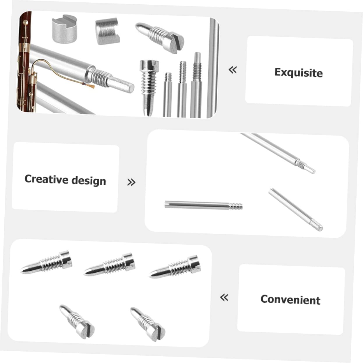 SUPVOX 4sets Accessori Per Riparazione Fagotto Kit Di Riparazione Strumenti Musicali Resistente Utensili Compatti Per Strumenti Fiato Per Riparazioni Pratiche e Veloci
