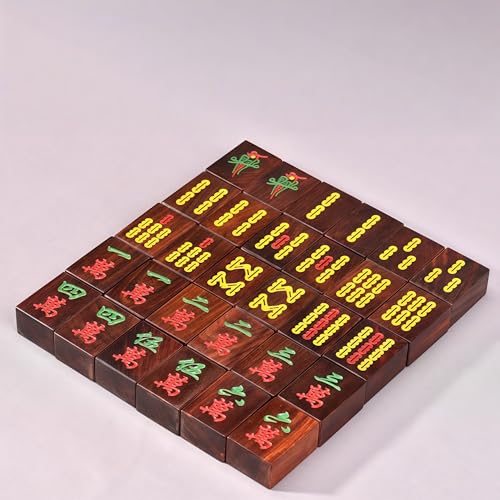 FENGSHUI-CAISHEN Natural Wood Paijiu Mahjong miniatura 4