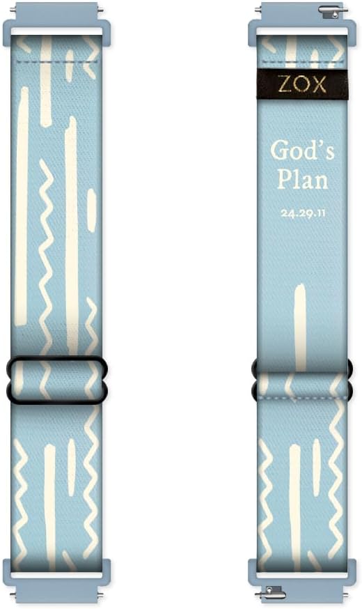 ZOX Android Smart Watch Band – Elastic Band with Motivational Affirmations and Beautiful Artwork – Gifts for Men, Women & Kids God's Plan 22