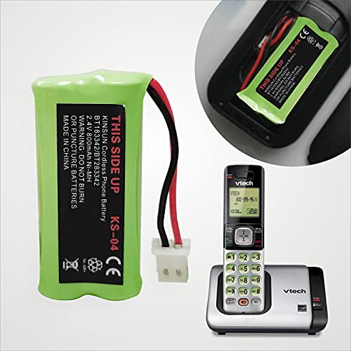 KINSUN Cordless Telephone Battery NiMH AAA 2.4V 800mAh Replace BT183342 BT283342 BT162342 BT262342 BT166342 BT266342 Compatible with VTech CS6124 CS6729 AT&T CL80100 CRL32102 EL52300 TL32100 (3-Pack) by KINSUN - Image 5