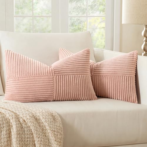 MIULEE 2er Set Kissenbezug 30x50cm Rose Kissenhülle Kissenbezüge Sofakissen Dekokissen Boho Couchkissen Kord Dekorative Zierkissenbezug für Sofa MIULEE 2er Set Kissenbezug 30x50cm Rose Kissenhülle Kissenbezüge Sofakissen Dekokissen Boho Couchkissen Kord Dekorative Zierkissenbezug für Sofa