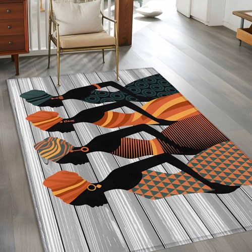 Tapete rectangular 48x72 pulg con diseño tribal étnico miniatura 3