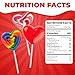 Fusion Select 24 Heart Shaped Lollipops Candy - Sweet Heart Lollipop for Party Bag Fillers, Pinata Stuffers - Ideal for Valentine's Day, Mother's Day, Halloween - Bulk Party Pack, Assorted Lollipops