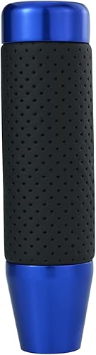 Miniatura 5 de Arenbel Pomo de palanca de cambios manual de 5 pulgadas de largo, palanca de cambios manual de aleación de cuero, se adapta a la mayoría de