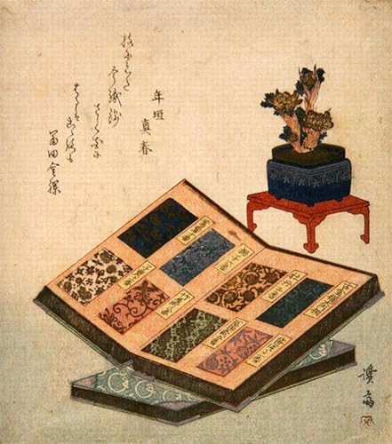 Cuadro Keisai Eisen lienzo de brocados japoneses 60x90cm para salon