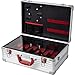 JC Barber Professional Barber Case, Stylist Tool Box Organizer &n Traveling Suitcase with 6 Clippers Sliding Tray Holder, Storage for Shears, Combs, Brush, Hair Accessories and Hairdresser Supplies