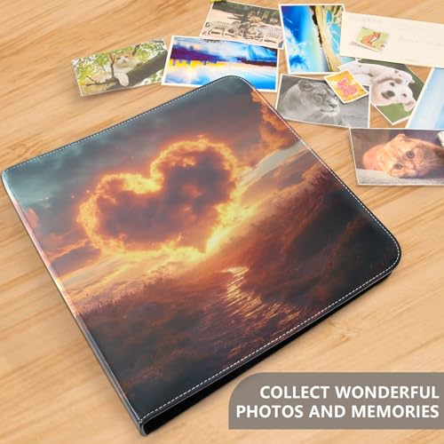 Álbum de Fotos Autoadhesivo DIY Scrapbook con Forma de Corazón y Nubes, Carpeta de 3 Anillos, 40 Páginas, 8x10, para Memorias miniatura 5