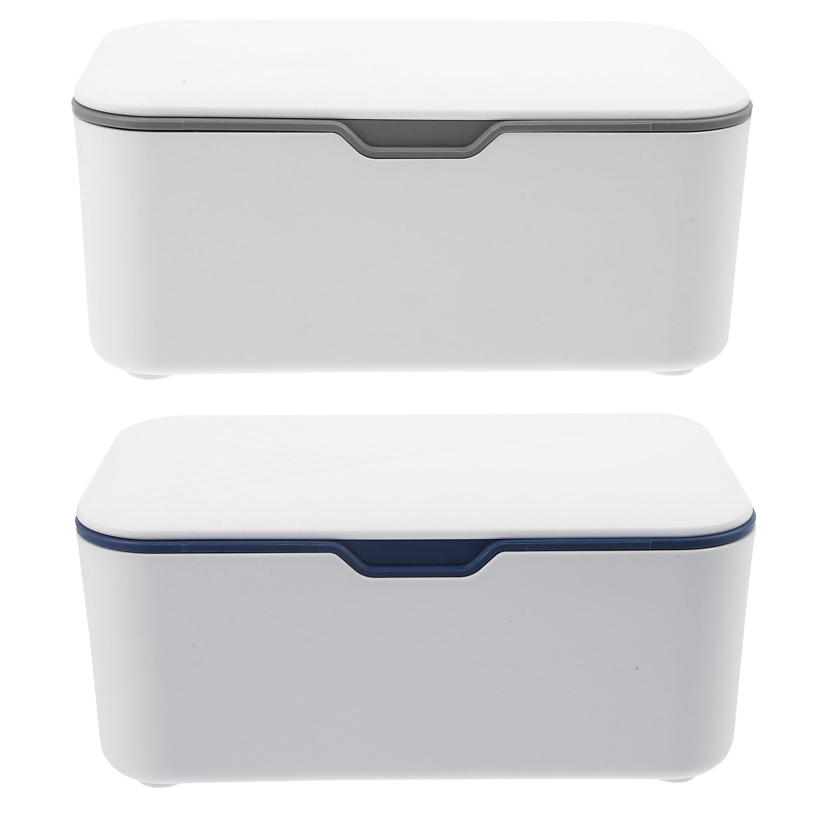 Boîte à Lingettes Humide 2 Pièces en Plastique Bleu pour Bébé