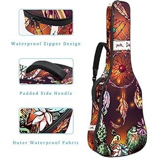 Housse imperméable pour guitare acoustique avec double bandoulière et poche Dragon Fighting avec tigre, Multicolore 06… - Les Beatles, Paul McCartney, John Lennon, RIngo Starr, George Harrison Housse imperméable pour guitare acoustique avec double bandoulière et poche Dragon Fighting avec tigre, Multicolore 06… – Image 4