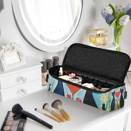 Organizador 2 en 1 para herramientas de cabello con tapete resistente al calor removible, bolsa de almacenamiento para planchas, rizadores y secadores miniatura 7