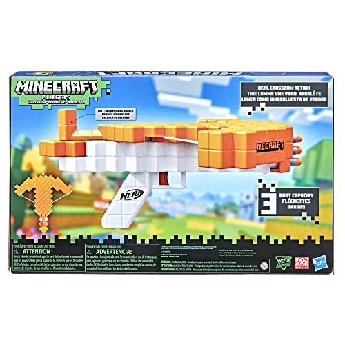 Nerf Minecraft Pillager's Crossbow, Dart-Blasting Crossbow, Includes 3 Nerf Elite Darts, Real Crossbow Action, Pull-Back Priming Handle - image 9