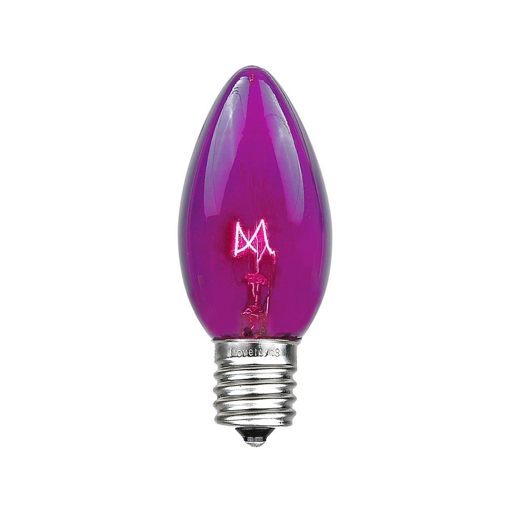 Novelty Lights Purple C9 Incandescent Christmas Replacement Bulbs