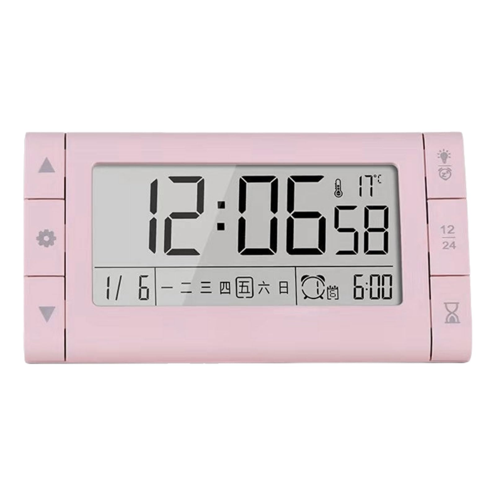 Nucelit Multifunctional LED Digital Alarm Clock with Temperature Display, Silents for Uninterrupted Sleep and Work Silents Digital Clock
