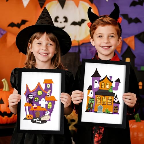 CY2SIDE Halloween Haunted House Scene Sticker - 12 Set Halloween Ghost Sticker for School Rewards, Haunted House Scene for Classroom Activities - image 5