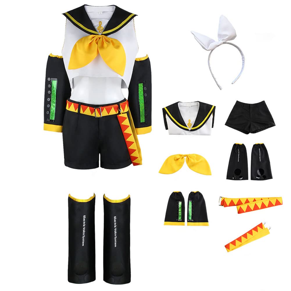 Han shan Len Cosplay Costume Len Dress Uniform Outfits Full Set with Socks Comic Con