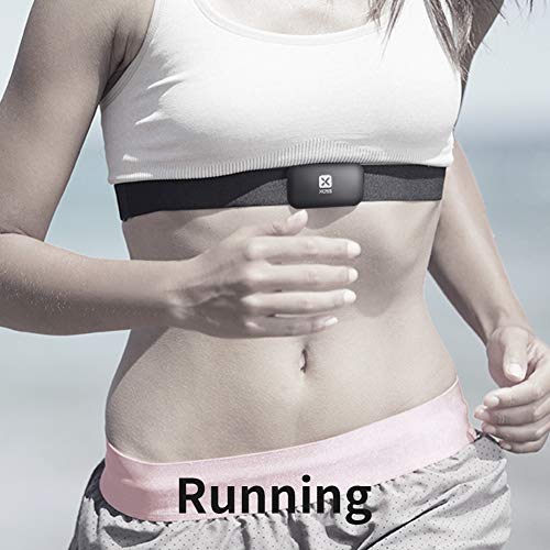 XOSS Chest Strap Heart Rate Monitor Bluetooth 4.0 Wireless Heart Rate with Chest Strap Health Accessories (Black Bluetooth)