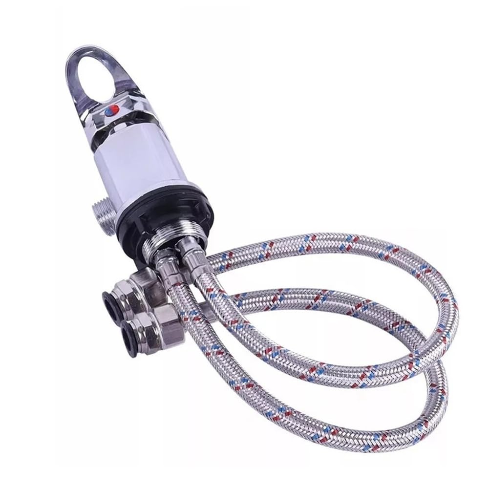 Aundhegrtt RV Shower Mixer Tap with 40cm Inlet Hoses for Motorhome Campervan Shower Mixer Tap Outlet
