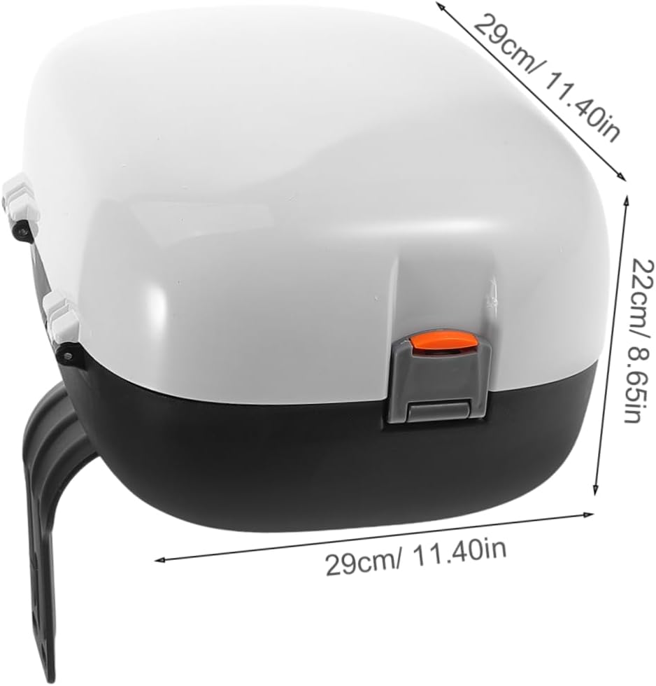 Mobestech Motorcycle Tail Box Weatherproof Storage Box Easy Install Rear Bike Rack for Electric Scooter Moped